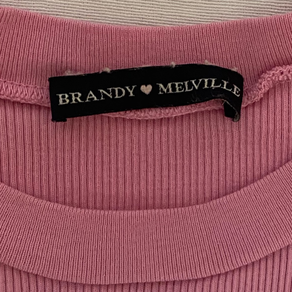 Adorable pink waffle Brandy Melville tee.